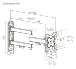 POWERTECH επιτοίχια βάση PT-1279 για τηλεόραση 13-32", full motion, 20kg - Image 4