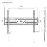POWERTECH επιτοίχια βάση PT-1371 για τηλεόραση 37-86", έως 75kg, fixed - Image 8