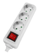 POWERTECH πολύπριζο PT-885, 3x schuko, 16A, χωρίς καλώδιο, λευκό - 5210131030950