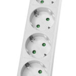 POWERTECH πολύπριζο PT-886, 5x schuko, 16A, χωρίς καλώδιο, λευκό - 5210131030967