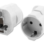 POWERTECH αντάπτορας ρεύματος PT-991, UK σε German type, 13A, λευκός - 5210131050774