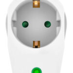 POWERTECH αντάπτορας ρεύματος PT-996, 1 θέση schuko, 16A, 3680W, λευκός - 5210131052846