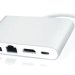 POWERTECH docking station PTH-085, 4 θυρών, USB-C, 100W PD, 4K, γκρι - 5210131065198