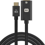 POWERTECH καλώδιο USB-C σε DisplayPort PTR-0138, 8K/120Hz, 1m, μαύρο - 5210131072721