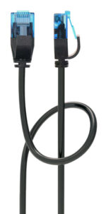 POWERTECH καλώδιο δικτύου PTR-0143 Cat 6a U/UTP, copper, slim, 2m, μαύρο - 5210131073728
