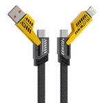 POWERTECH καλώδιο USB-C/USB σε USB-C/Lightning PTR-0164, 65W, 480Mbps, 1m, μαύρο - 5210131124376