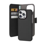 Puro Eco-leather detachable wallet case for iPhone 15 Pro Max, black