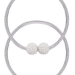 ROXXANI δέστρα κουρτίνας RXN-0024, μαγνητική, 43cm, γκρι, 2τμχ - 5210131075272