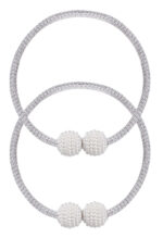 ROXXANI δέστρα κουρτίνας RXN-0024, μαγνητική, 43cm, γκρι, 2τμχ - 5210131075272