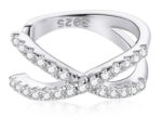 BAMOER σκουλαρίκι cuff SCE997-A με κυβική ζιρκόνια, ασήμι 925, ασημί - 5210131068649