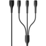 USAMS καλώδιο USB σε USB-C/Lightning/Micro USB US-SJ374, 10W, 1m, μαύρο - 6958444982922