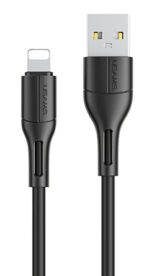 USAMS καλώδιο USB σε Lightning US-SJ500, 2A, 1m, μαύρο - 6958444969428
