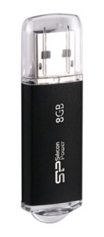 SILICON POWER USB Flash Drive Ultima II-I, 8GB, USB 2.0, μαύρο - 4710700391679