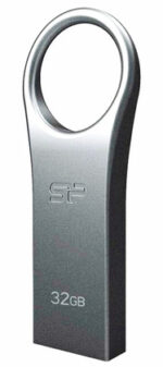 SILICON POWER USB Flash Drive Firma F80, 32GB, USB 2.0, ασημί - 4712702627695