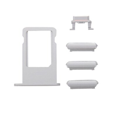 SPIP7-054 Πλαϊνά πλήκτρα και Βάση Sim για iPhone 7, Silver - 5210131049747 - Image 1