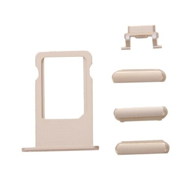 SPIP7-055 Πλαϊνά πλήκτρα και Βάση Sim για iPhone 7, Gold - - Image 1