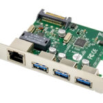 POWERTECH κάρτα επέκτασης PCIe σε USB 3.0 & GbE LAN ST642, VL805&RTL8153 - 5210131057001