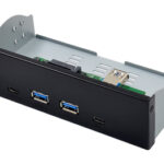 POWERTECH front panel 5.25" σε 2x USB 3.1 & 2x USB-C, VL820 - 5210131057018
