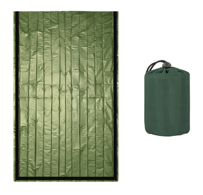 SUMM-0006 Θερμική κουβέρτα επιβίωσης SUMM-0006, 120 x 120cm, πράσινη - 5210131058138 - Image 1