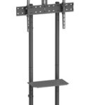 BRATECK βάση τηλεόρασης δαπέδου T1042T, 37-70", έως 45kg, με ράφια & ροδάκια - 5210131128305
