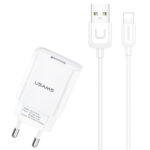USAMS φορτιστής τοίχου T21OCLN01 με καλώδιο Lightning, USB 2.1A, λευκός - 6958444969916