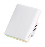 SONOFF smart διακόπτης T5-2C-86 με LED φωτισμό, διπλός, Wi-Fi, λευκός - 6920075740233