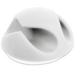 POWERTECH οργανωτές καλωδίων TIES-076, 2 θέσεις, Φ7mm, λευκό, 10τμχ - 5210131071564