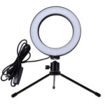 Φωτιστικό δαχτυλίδι LED ZD67B με μίνι τρίποδα, Φ 16cm, 12W - 5907621824433