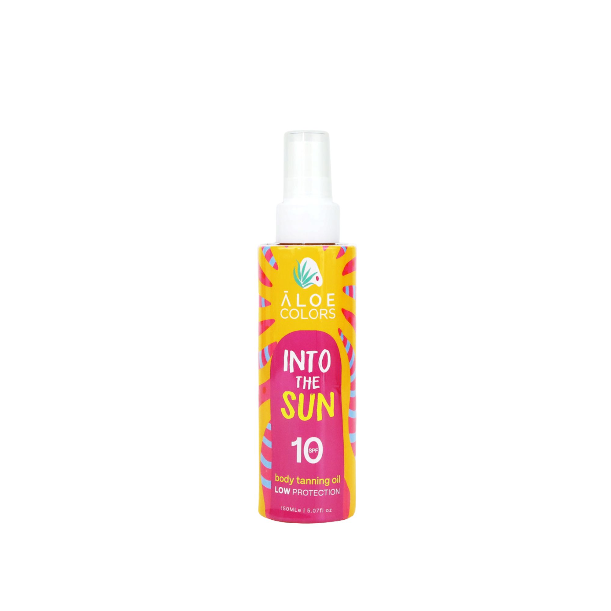 aloe-colors-into-the-sun-tanning-oil-spf10-antiliako-ladi-gia-vathy-mavrisma-150ml Aloe Colors Into The Sun Tanning Oil Spf10 Αντηλιακό Λάδι για Βαθύ Μαύρισμα 150ml - Image 1