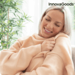 Ολόσωμη Unisex Kουβέρτα με Mανίκια & Tσέπη Faboulazy InnovaGoods 130x170 Εκατοστά Mπέζ - Image 2