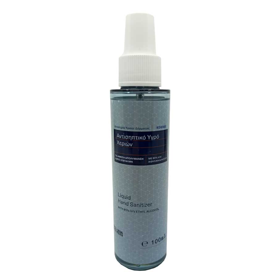 korres-liquid-handsanitizer-antisiptiko-ygro-cherion80-spray100ml-2 Korres Liquid Hand Sanitizer Αντισηπτικό Υγρό Χεριών 80% Spray 100ml - Image 1
