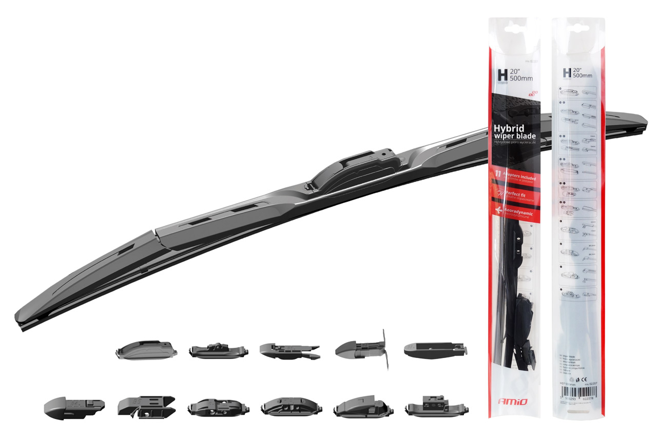 02202 AMIO υαλοκαθαριστήρας Hybrid 02202, 15" (380mm), 11 αντάπτορες - 5903293022023 - Image 1
