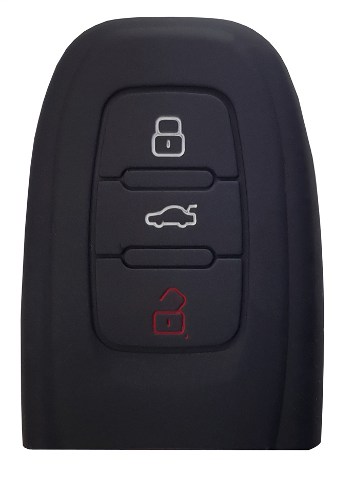 1009-02 Θήκη κλειδιού για αυτοκίνητα Audi 1009-02, εύκαμπτη, μαύρη - 5210131027639 - Image 1