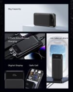USAMS power bank US-CD198, 3x θύρες εξόδου, 10000mAh, 10W, μαύρο - 6958444905594 - Image 2