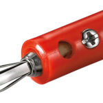 GOOBAY βύσμα μπανάνα plug 11375, αρσενικό 4.5mm, κόκκινο, 10τμχ - 4051366113756