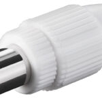 GOOBAY βύσμα coaxial 11500, αρσενικό, λευκό, 10τμχ - 4051366115002