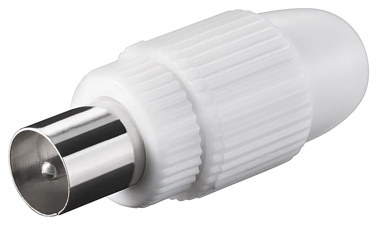 11500 GOOBAY βύσμα coaxial 11500, αρσενικό, λευκό, 10τμχ - 4051366115002 - Image 1