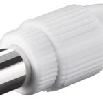 GOOBAY βύσμα coaxial 11501, θηλυκό, λευκό, 10τμχ - 4051366115019