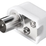 GOOBAY βύσμα coaxial 11502, γωνιακό, αρσενικό, λευκό, 10τμχ - 4051366115026
