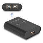 DELOCK USB Type B switch 11503, 2 σε 1, μαύρο - 4043619115037