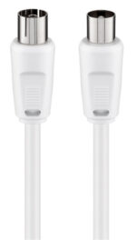 GOOBAY καλώδιο κεραίας αρσενικό σε θηλυκό 11511, 70dB, 2.5m, λευκό - 4040849115110