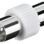 GOOBAY αντάπτορας καλωδίου coaxial 11535, αρσενικό, λευκό, 10τμχ - 4051366115354