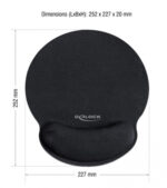 DELOCK Mousepad 12559 με στήριγμα καρπού, 252 x 227mm, μαύρο - 4043619125593 - Image 2