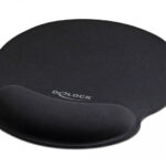 DELOCK Mousepad 12559 με στήριγμα καρπού, 252 x 227mm, μαύρο - 4043619125593