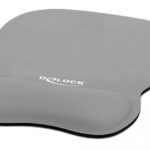 DELOCK Mousepad 12698 με στήριγμα καρπού, 245x206 mm, γκρι - 4043619126989