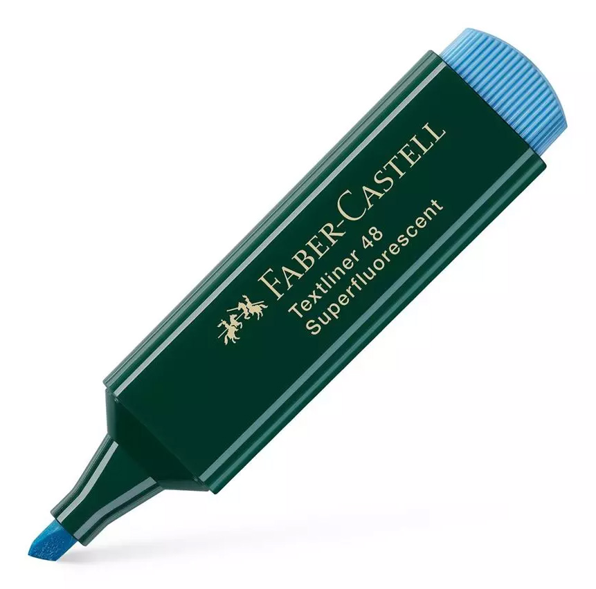 154851 FABER-CASTELL μαρκαδόρος υπογράμμισης Textliner 48, μπλε, 1τμχ - 4005401548515 - Image 1