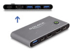 DELOCK HDMI KVM switch 18647 με 4x θύρες USB 5Gbps, 8K/30Hz, γκρι - 4043619186471