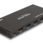 DELOCK HDMI splitter 18652 με downscaler πλήκτρο, 4 σε 1, 4K/60Hz, μαύρο - 4043619186525