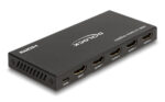 DELOCK HDMI splitter 18652 με downscaler πλήκτρο, 4 σε 1, 4K/60Hz, μαύρο - 4043619186525