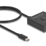 DELOCK USB-C switch 18911, 2 σε 1 bidirectional, 10Gbps, 8K, 100W, μαύρο - 4043619189113